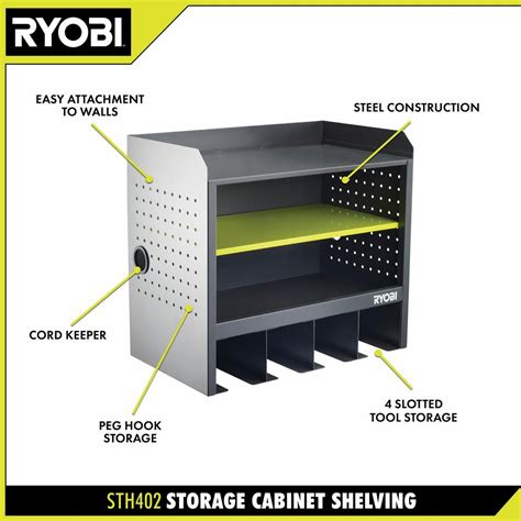 Ryobi Wall Mounted Steel Garage Cabinet in Platinum 